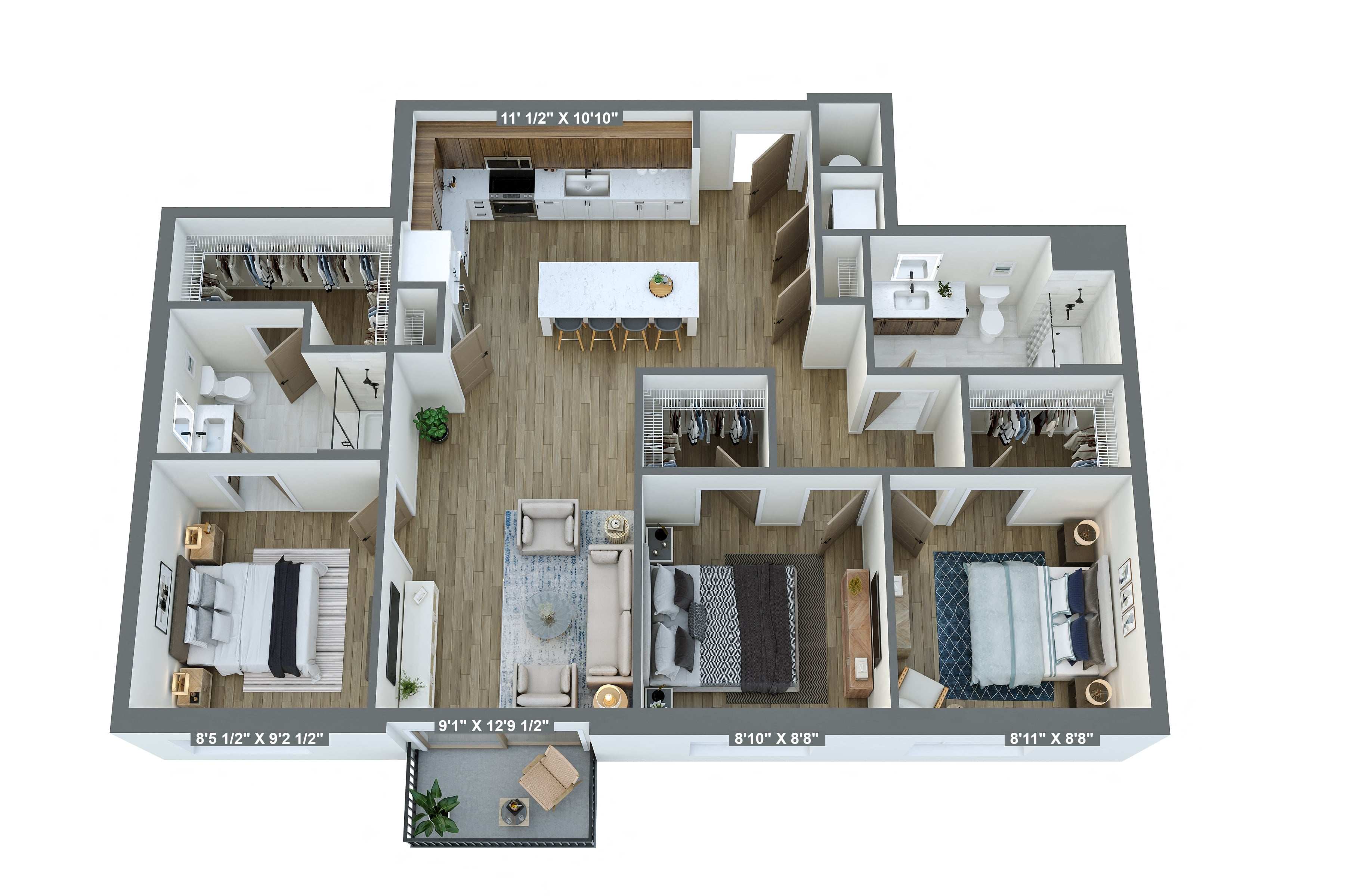 Floor plan layout diagram for C3